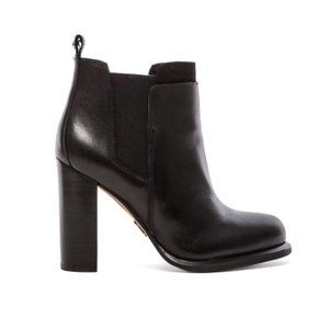 SAM EDELMAN Kenner Black Platform Booties, Size 6